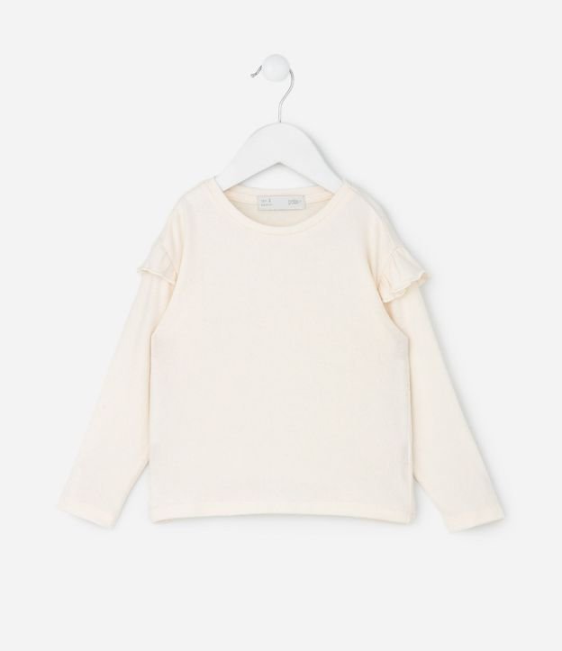 Blusa Infantil con Volado en los Hombros – Talle 1 a 5/6 años