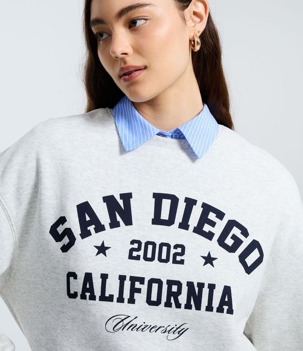 Suéter Cerrado College en Algodón con Lettering San Diego 4