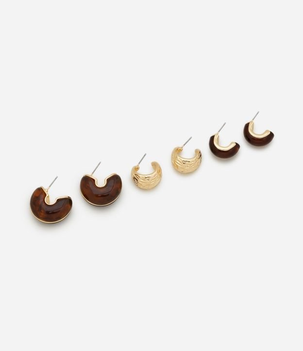 Kit 03 Argollas con Efecto Marmorizado