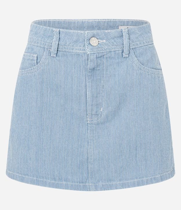 Short Pollera Listrado sin Sarga con Trabillas y Bolsillos 5