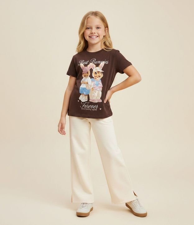 Remera Infantil con Estampa de Conejos – Talle 5 a 14 años
