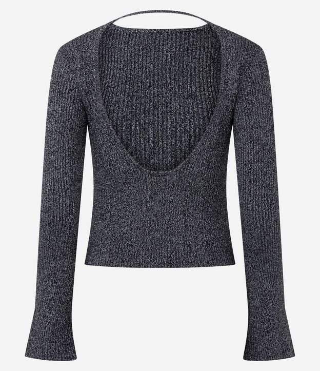 Blusa en Punto Metalizado con Abertura en la Espalda 7