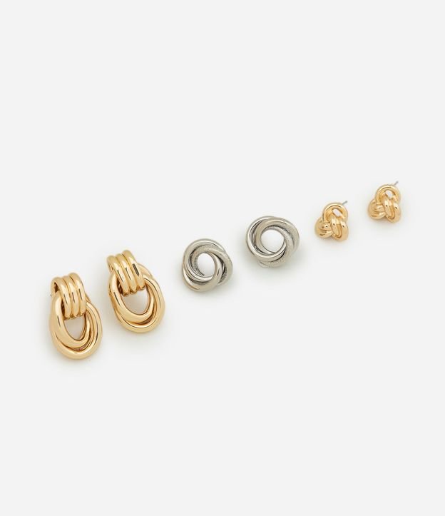 Kit Caravanas Metal Nudo Dorado y Plateado