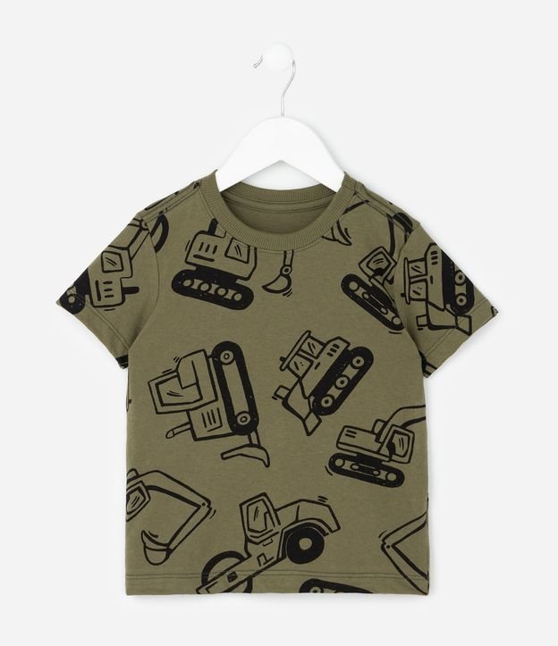 Remera Infantil con Estampado de Tractores y Máquinas – Talle 1 a 5/6 años 2