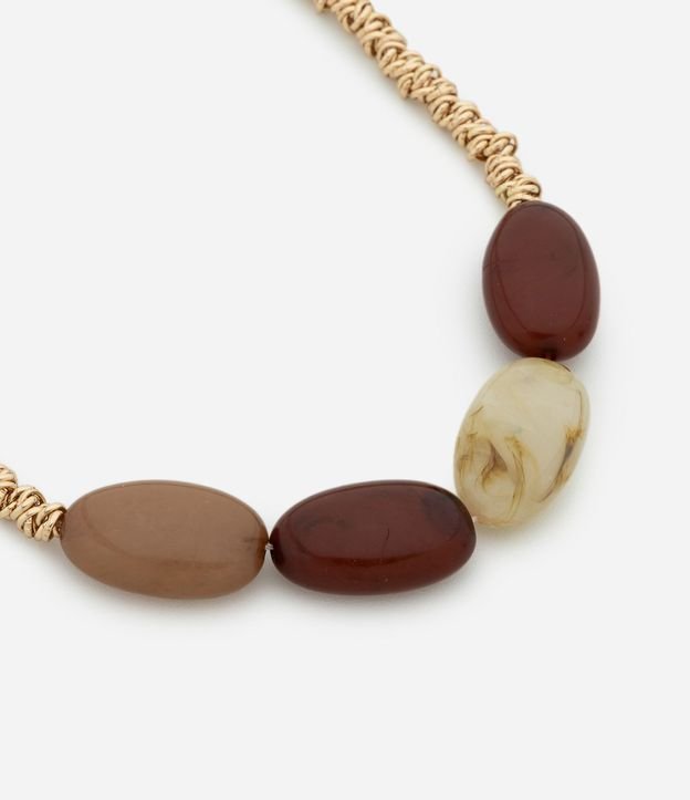 Collar Corto con Beads Ovales de Resina 2