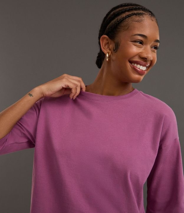 Remera Cropped en Algodón con Manga Corta 3