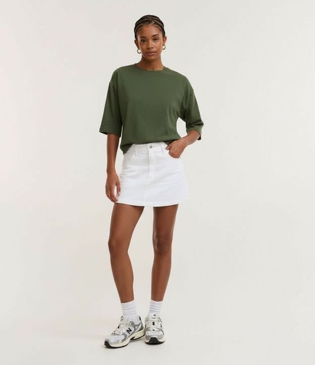 Remera Cropped en Algodón con Manga Corta 5