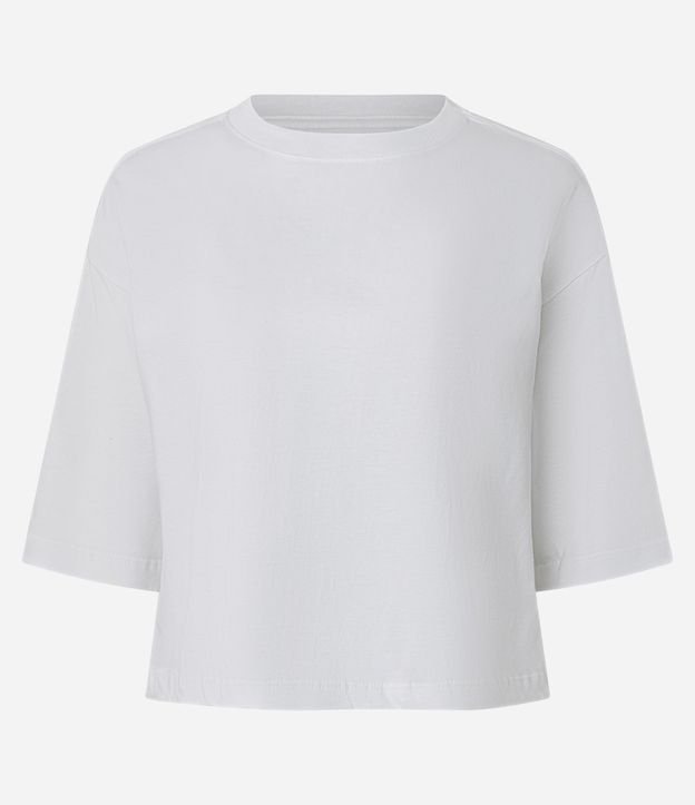 Remera Cropped en Algodón con Manga Corta 5