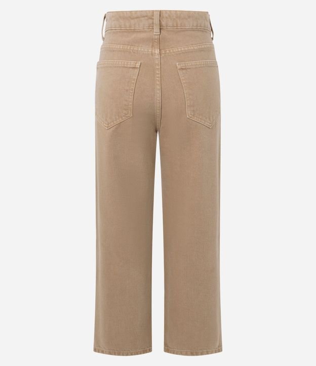 Pantalón Recto Cropped en Sarga con Trabillas en la Cintura 7