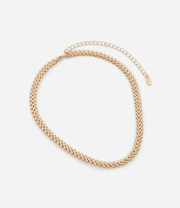 Collar Corto en Metal con Cadena de Corazón