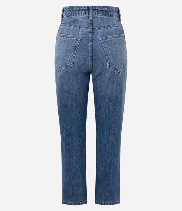 Pantalón Recto Cropped en Jeans con Cintura Alta 6