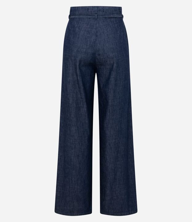 Pantalón Wide en Jeans con Cinturón y Cintura Alta 7