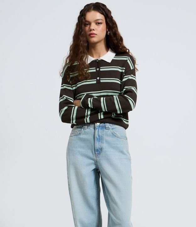 Pantalón Baggy en Jeans con Cintura Mediana 2