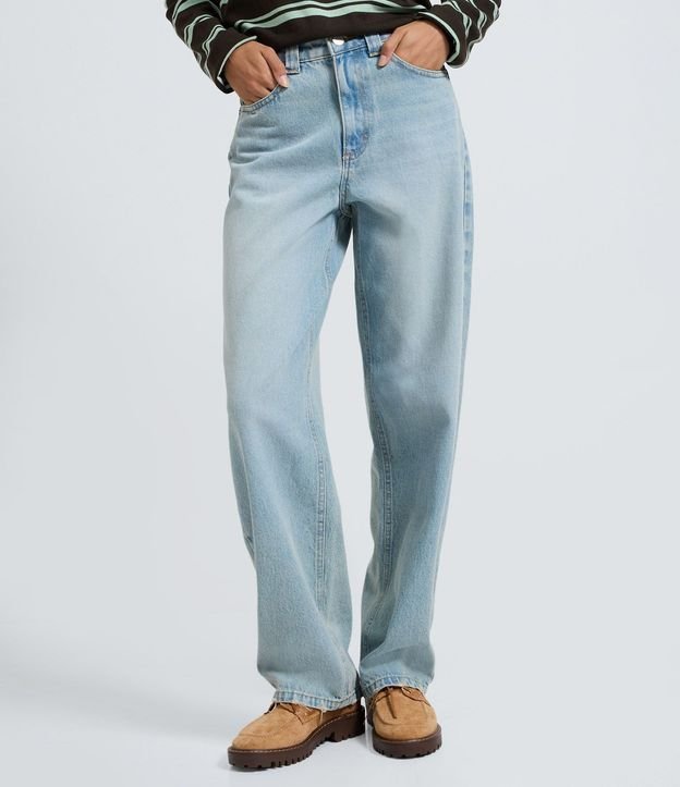 Pantalón Baggy en Jeans con Cintura Mediana 3