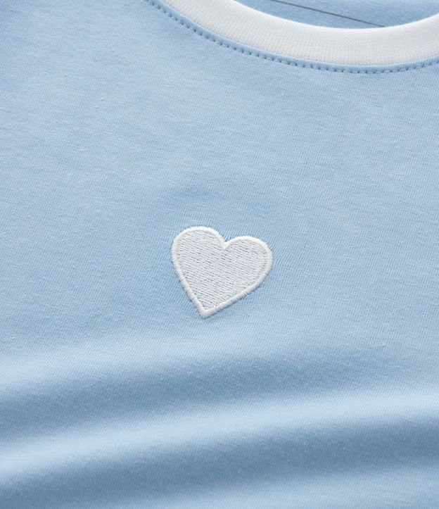 Blusa Infantil Baby Look con Bordado Corazón – Talle 5 a 14 años 5