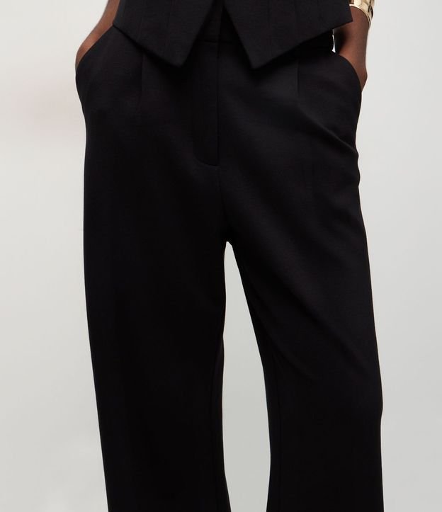 Pantalón Recto en Punto Roma con Cintura Sastre 4