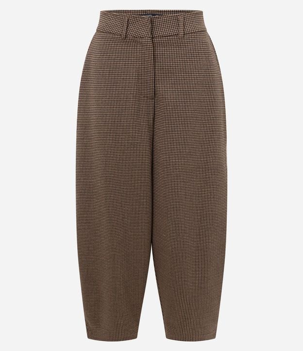 Pantalón Barrel con Estampa de Cuadros 6