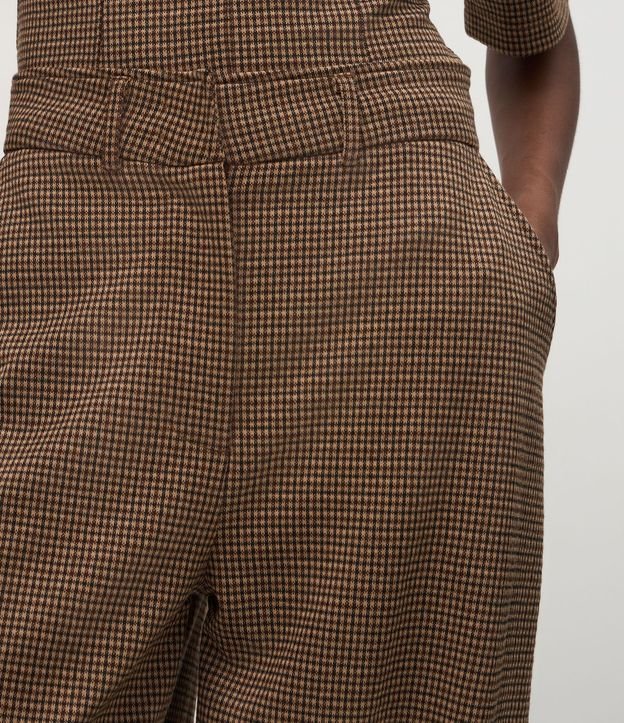 Pantalón Barrel con Estampa de Cuadros 5