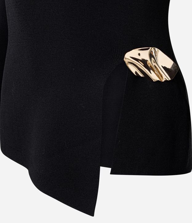 Blusa Asimétrica en Punto con Adorno en la Cintura 7