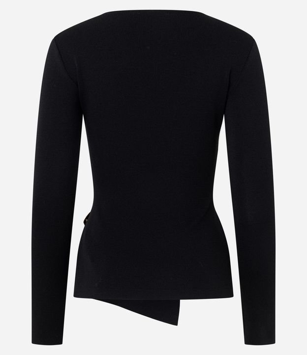 Blusa Asimétrica en Punto con Adorno en la Cintura 8