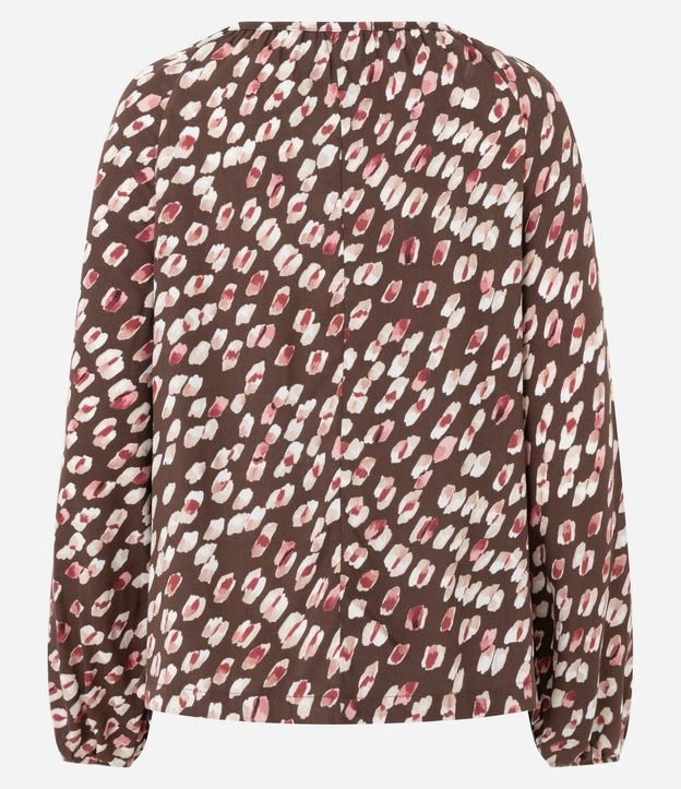 Blusa Manga Larga en Viscosa con Estampada Abstracta 6