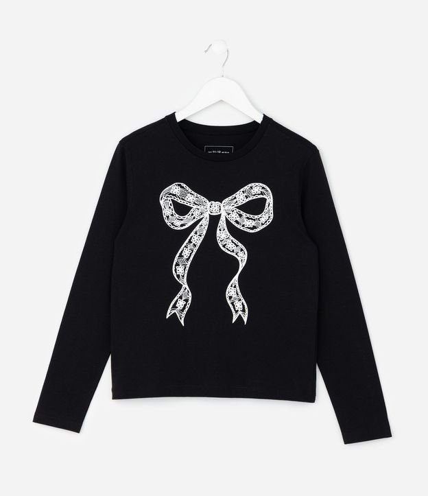 Remera Infantil con Estampa de Lazo – Talle 5 a 14 años