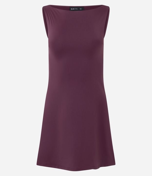 Vestido Corto en Poliamida con Escote Canoa 6