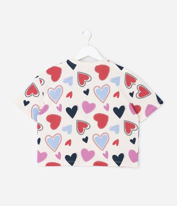 Remera Infantil Boxy en Algodón con Estampa de Corazones – Talle 5 a 14 años 3