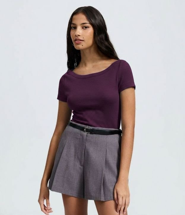 Blusa de Modal con Escote Bote
