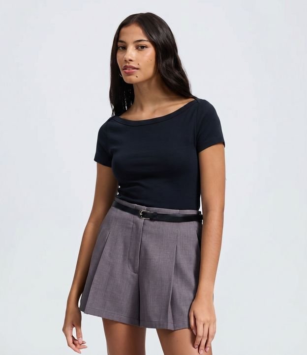 Blusa de Modal con Escote Bote