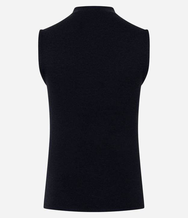 Blusa Musculosa Básica de Algodón con Cuello Alto 6