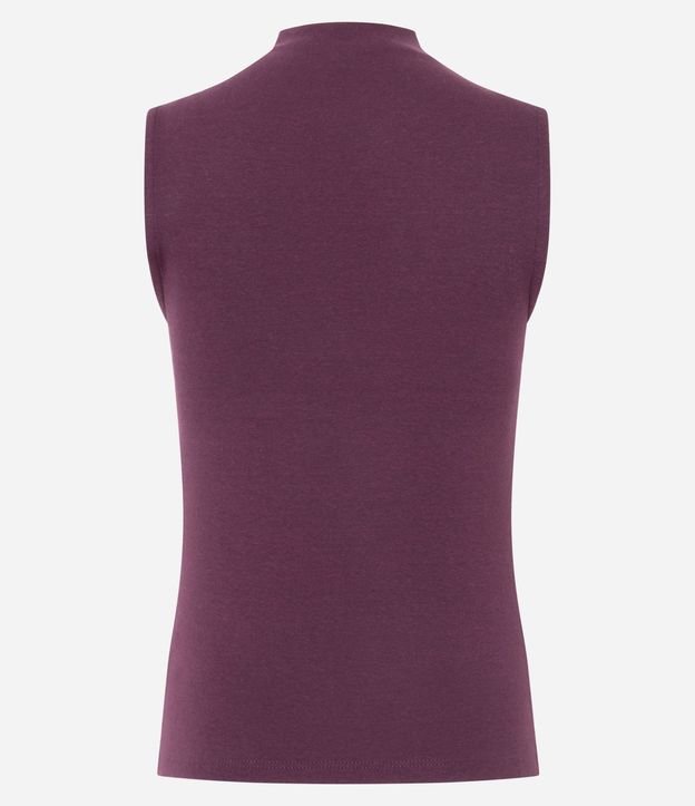 Blusa Musculosa Básica de Algodón con Cuello Alto 7