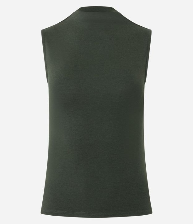 Blusa Musculosa Básica de Algodón con Cuello Alto 5