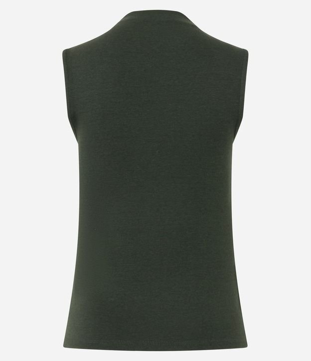 Blusa Musculosa Básica de Algodón con Cuello Alto 6