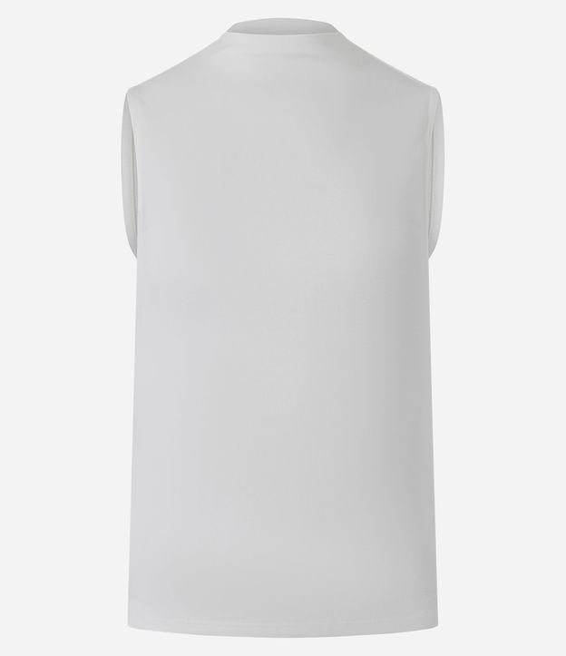 Blusa Musculosa Básica de Algodón con Cuello Alto 6