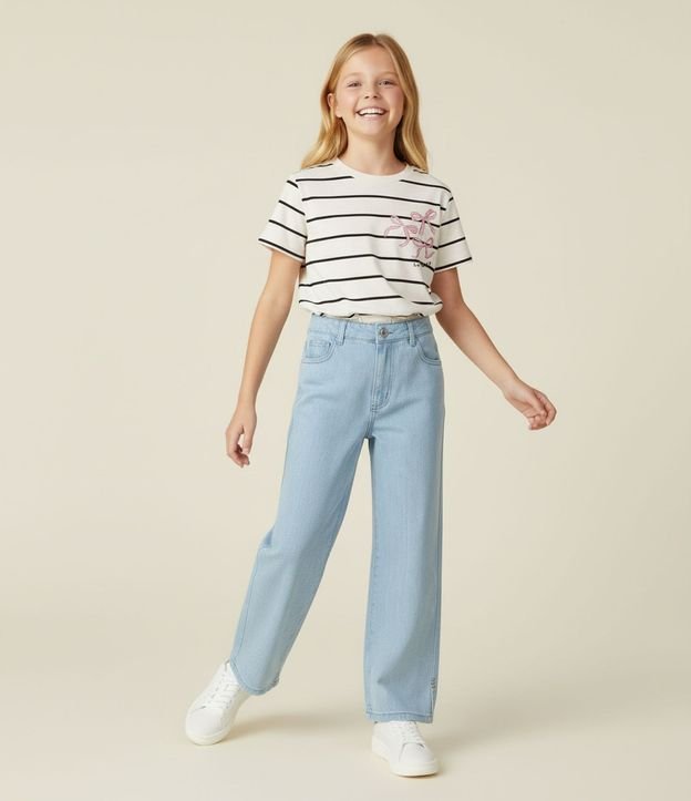 Remera Infantil Slim Rayada con Moñitas – Talle 5 a 14