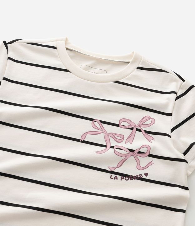 Remera Infantil Slim Rayada con Moñitas – Talle 5 a 14 6