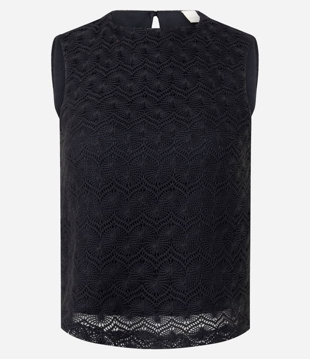 Blusa en Ganchillo Delicado con Breteles Anchos
