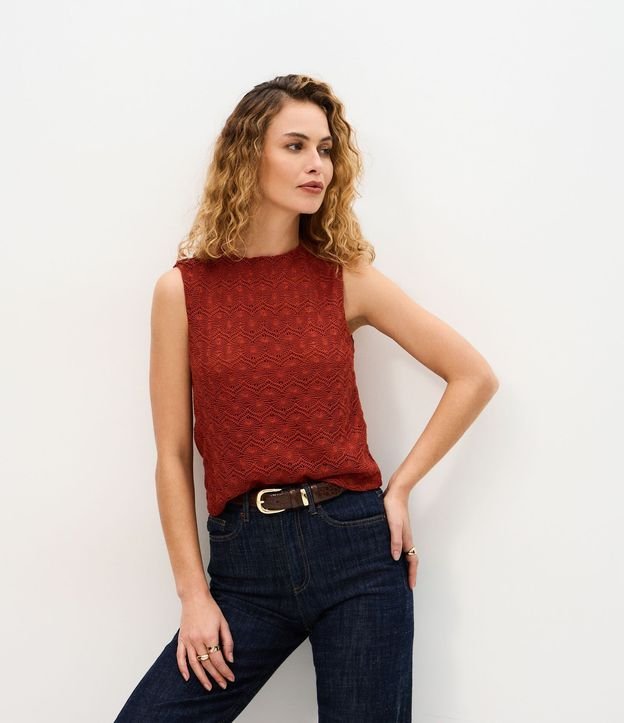 Blusa en Ganchillo Delicado con Breteles Anchos