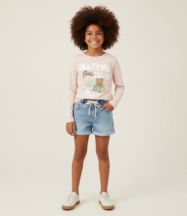 Remera Infantil Slim con Estampado Matcha – Talle 5 a 14 años