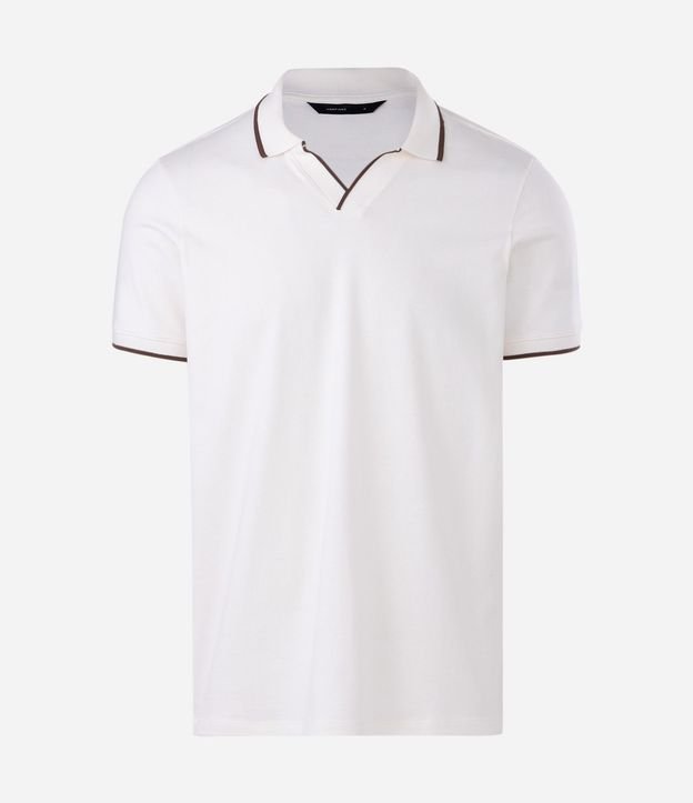 Camisa Polo Manga Corta con Detalle Contrastante 5