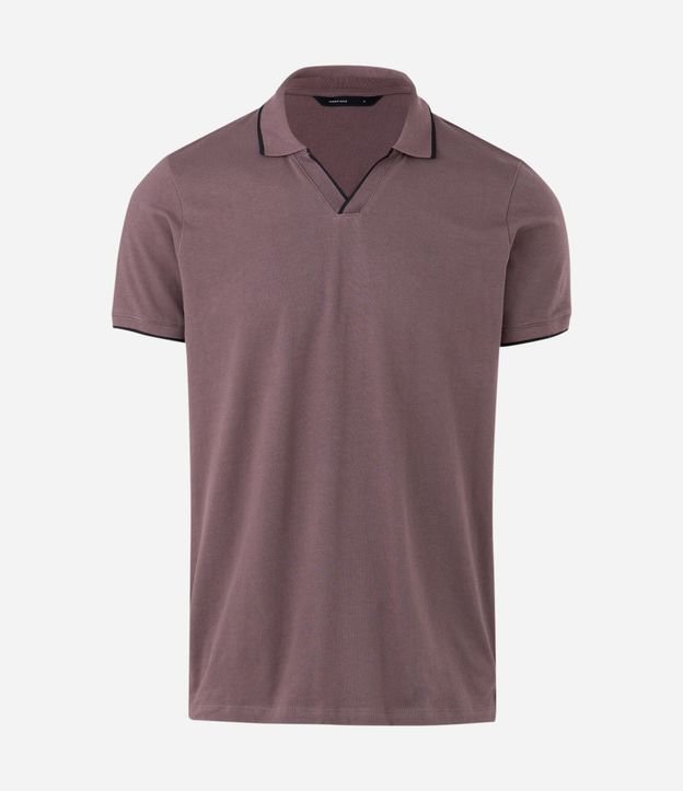 Camisa Polo Manga Corta con Detalle Contrastante 4