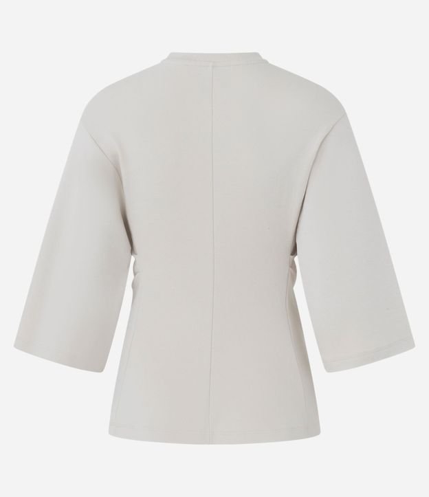 Blusa Overboxy en Suedine con Recortes y Manga Amplia 5