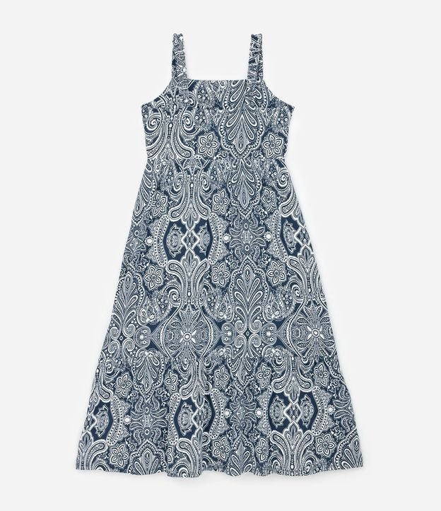 Vestido Midi con Estampado Paisley y Breteles Fruncidos Curve & Plus Size 6