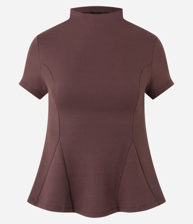 Blusa Estructurada en Punto Roma con Ruedo Evase