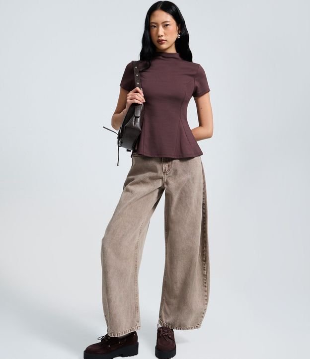 Blusa Estructurada en Punto Roma con Ruedo Evase 2