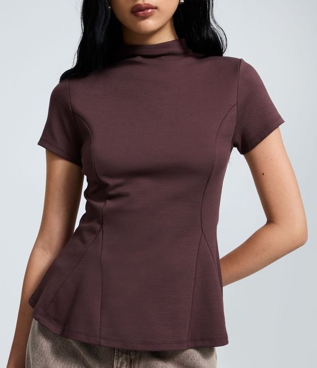 Blusa Estructurada en Punto Roma con Ruedo Evase 3
