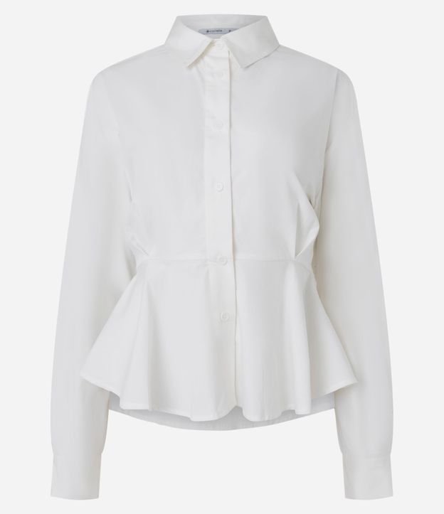 Camisa Peplum en Tricolina con Pliegues Delanteros 5
