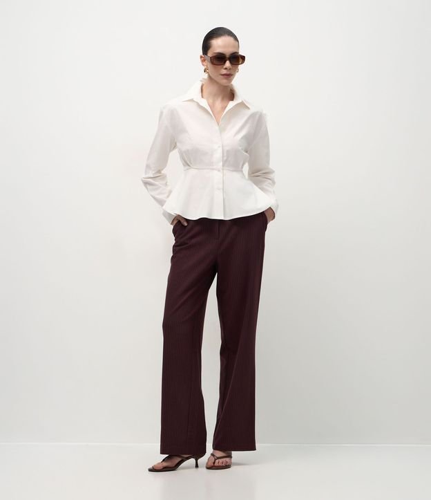 Camisa Peplum en Tricolina con Pliegues Delanteros 2