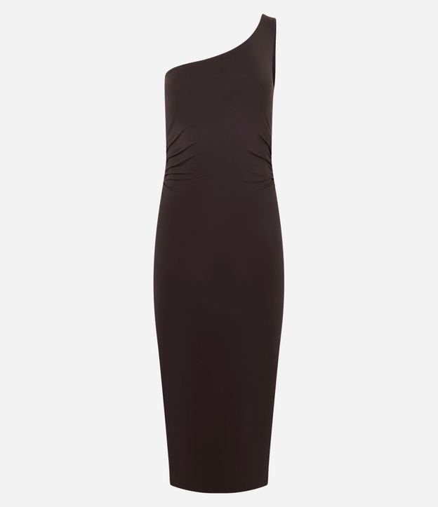 Vestido Midi Assimétrico Hombro Único con Encaje Lateral 6